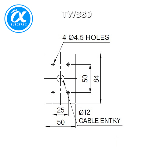 [큐라이트] TWS80 / 액세서리 / Steel재질 타워램프 직부형 수직 취부대