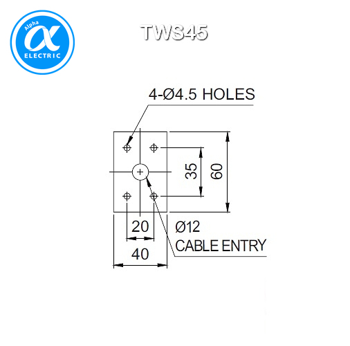 [큐라이트] TWS45 / 액세서리 / Steel재질 타워램프 직부형 수직 취부대