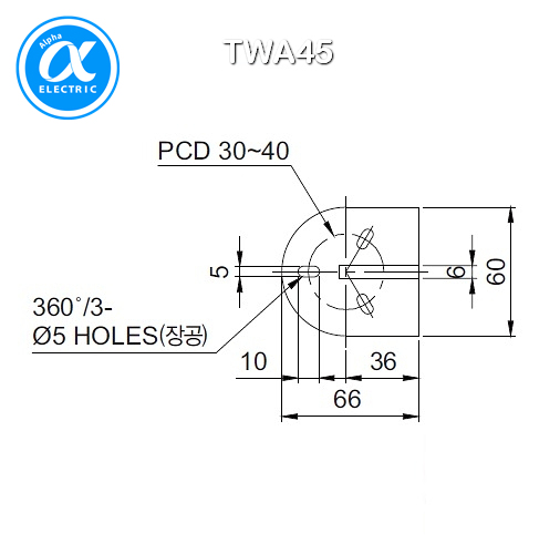 [큐라이트] TWA45 / 액세서리/ PC재질 타워램프 직부형 수직 취부대
