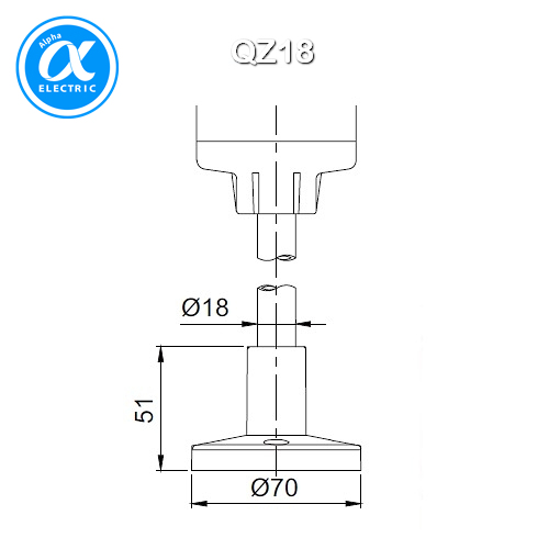 [큐라이트] QZ18 / 액세서리 / PC재질 타워램프 원형취부대