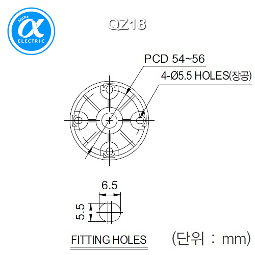 [큐라이트] QZ18 / 액세서리 / PC재질 타워램프 원형취부대
