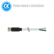 [무어] 7000-08041-2300500 / 커넥터+케이블/Signal / M8 female 0° with cable / PUR 3x0.25 gy UL/CSA+drag chain 5m