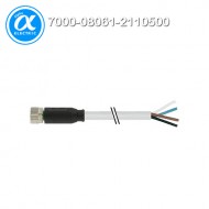 [무어] 7000-08061-2110500 / 커넥터+케이블/Signal / M8 female 0° with cable / PVC 4x0.25 gy UL/CSA 5m