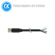 [무어] 7000-08061-6110300 / 커넥터+케이블/Signal / M8 female 0° with cable / PVC 4x0.25 bk UL/CSA 3m