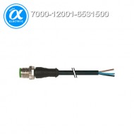 [무어] 7000-12001-6531500 / 커넥터+케이블/Signal / M12 male 0° with cable / PUR 3x0.34 bk UL/CSA+robot+drag chain 15m