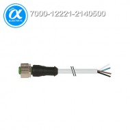 [무어] 7000-12221-2140500 / 커넥터+케이블/Signal / M12 female 0° with cable / PVC 4x0.34 gy UL/CSA 5m