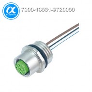 [무어] 7000-13561-9720050 / 플랜지 커넥터/Signal / M12 female receptacle A-cod. front mount / PP-wires 5X0.34 0.5m