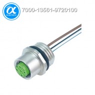 [무어] 7000-13561-9720100 / 플랜지 커넥터/Signal / M12 female receptacle A-cod. front mount / PP-wires 5X0.34 1m