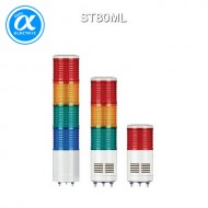 [큐라이트] ST80ML / 시그널 타워램프(Ø80) / 직부형 / 외경 80mm LED 점등/점멸형 타워램프 / Max.90dB 부저음 고정형(선택 사양)